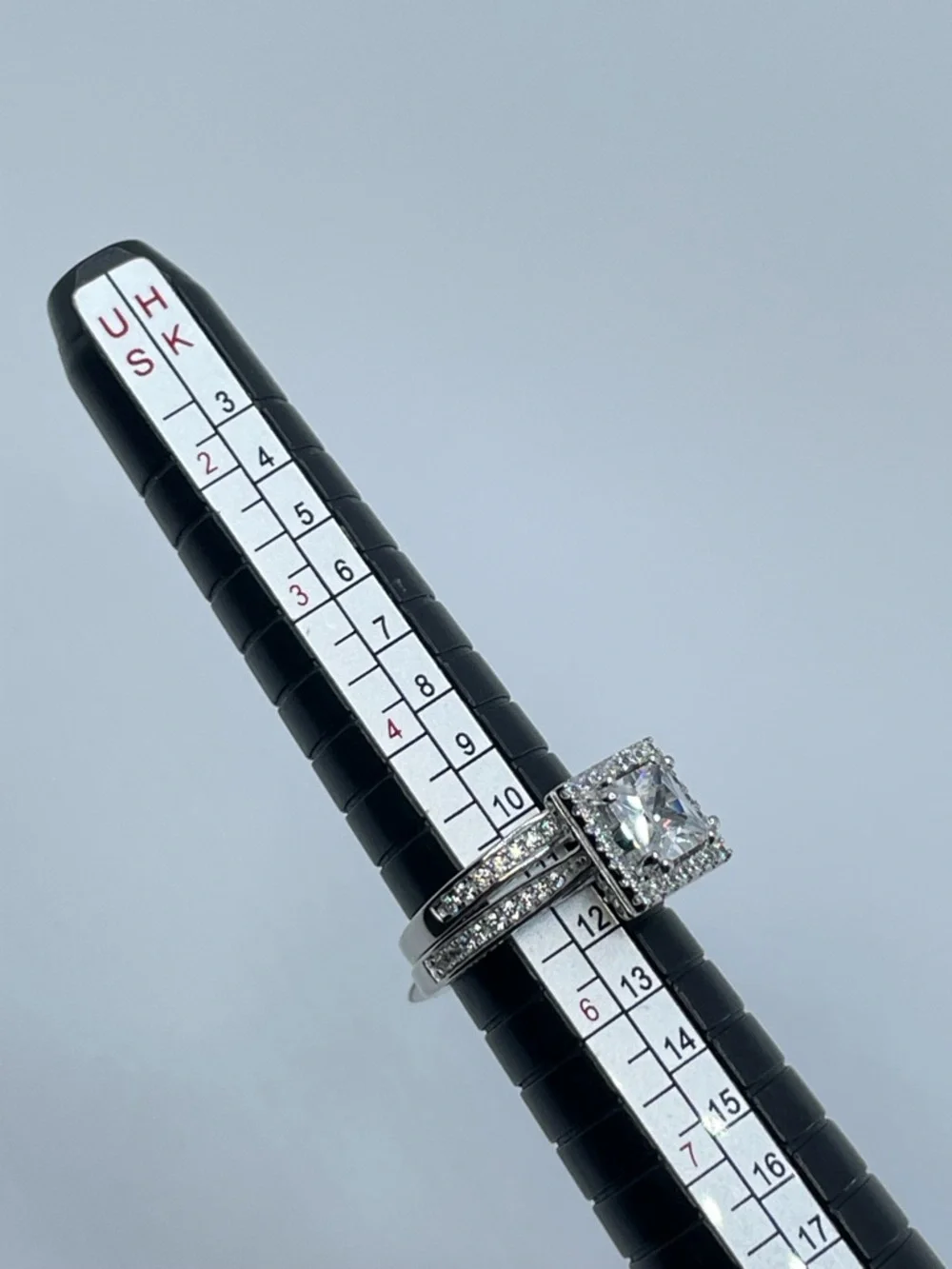 925 Sterling Silver Diamond Wedding‎ Ring Set Sz 5